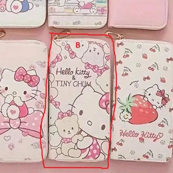 NEW!  Sanrio Wallet "B" Hello Kitty & Tiny Chum - Picture 2 of 4